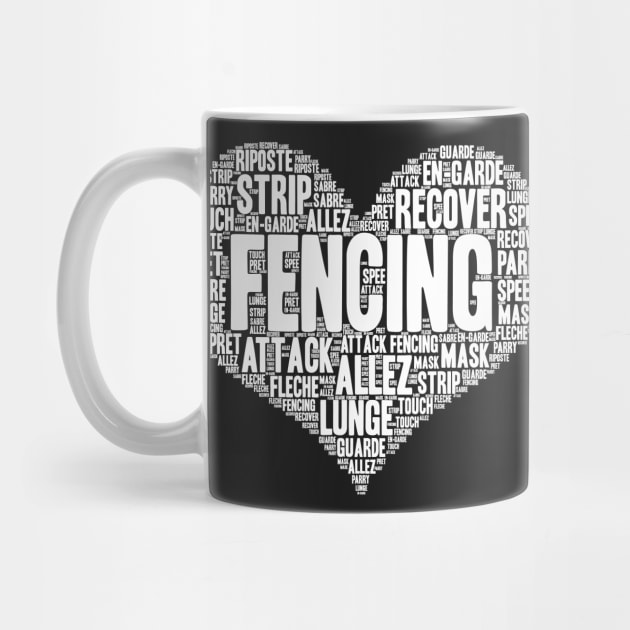 Fencing Heart Saber Epee Fence Gift product by theodoros20